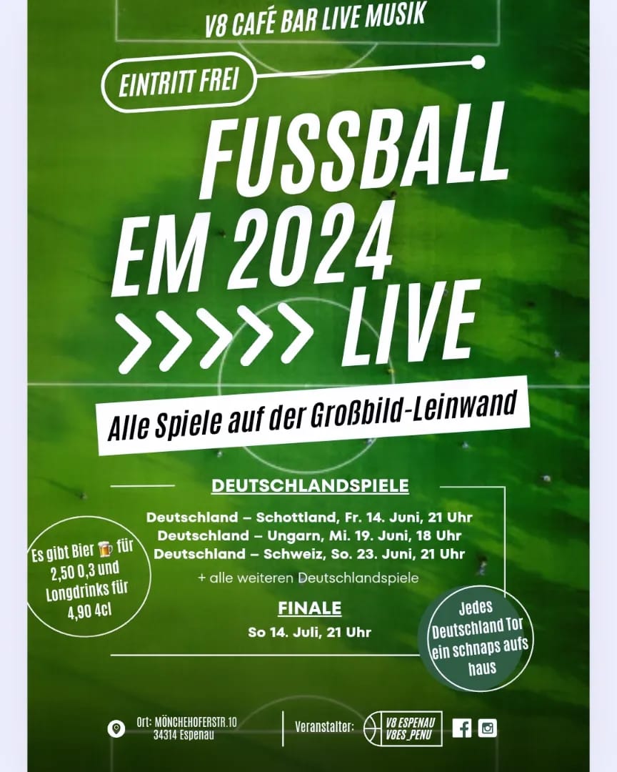 EM Fußball 2024 in der Gaststätte V8