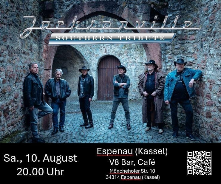 Flyer Jacksonville Southern Tribute Band in der Gaststätte V8